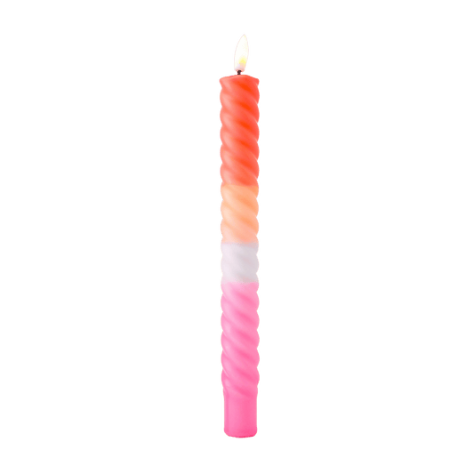 LED Swirl Kaars Multicolor RC - 1 stuk