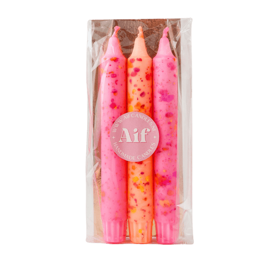 Diner Kaars Confetti - Set of 3