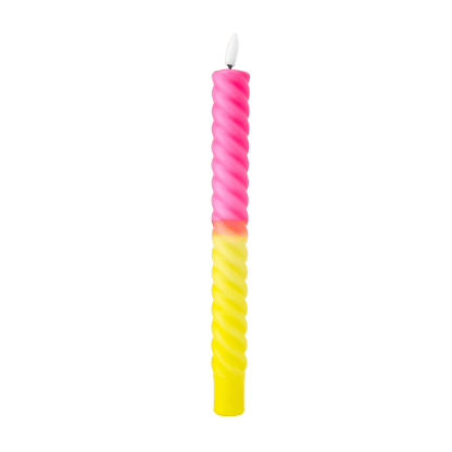 LED Swirl Kaars Neon Bloom RC - 1 stuk