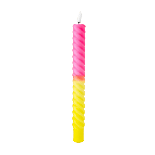 LED Swirl Kaars Neon Bloom RC - 1 stuk