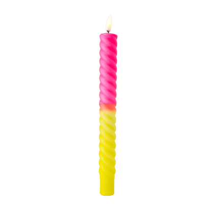 LED Swirl Kaars Neon Bloom RC - 1 stuk