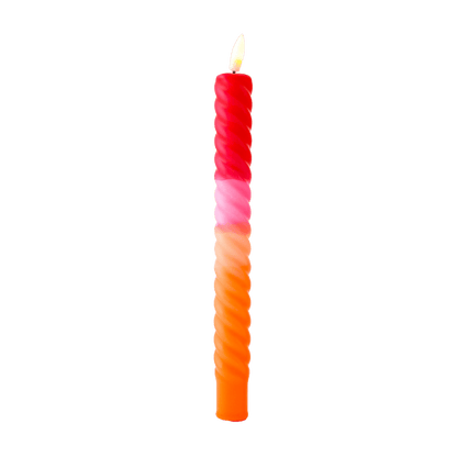 LED Swirl Kaars Red Orange RC - 1 stuk