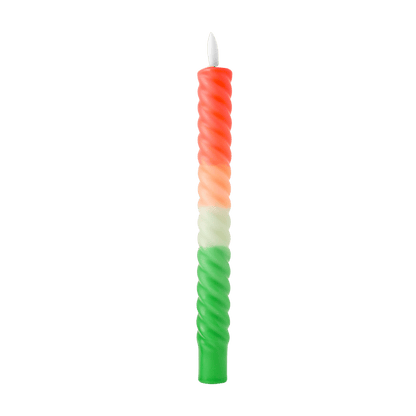 LED Swirl Kaars Tangerine RC - 1 stuk