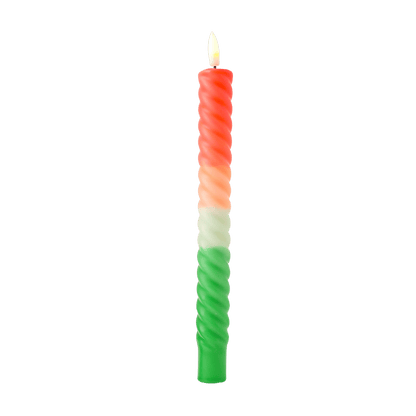 LED Swirl Kaars Tangerine RC - 1 stuk