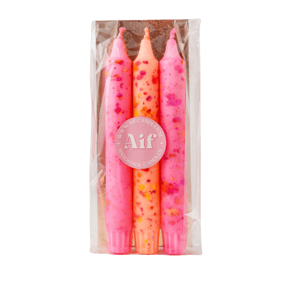 Diner Kaars Confetti - Set of 3