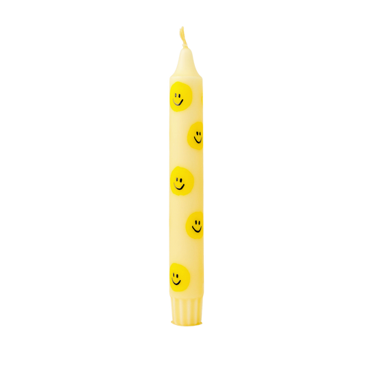 Diner Kaars Smiley Yellow - 1 stuk