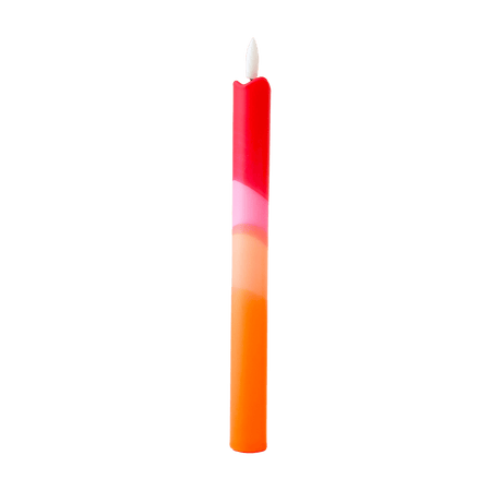 LED Pillar Kaars Red Orange RC - 1 stuk