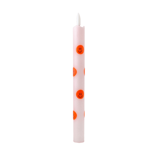 LED Pillar Kaars Orange Smiles RC - 1 stuk