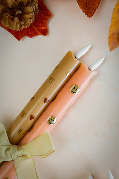 LED Pillar Happy Orange RC -  Set van 2