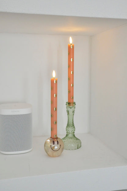 LED Pillar Happy Orange RC -  Set van 2