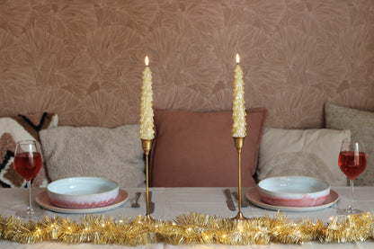 LED Kerstboom Kaarsen Goud RC – Set van 2