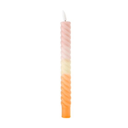 LED Swirl Kaars Dusty Orange RC - 1 stuk